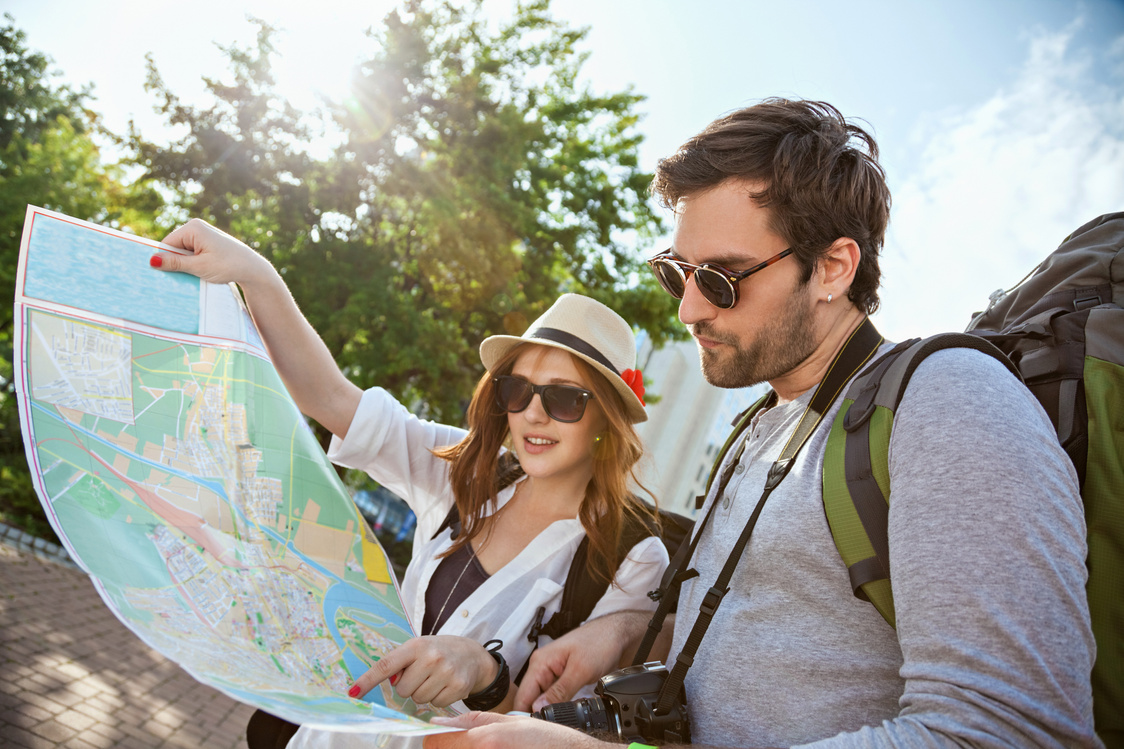 Tourists Sightseeing City